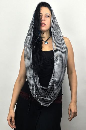 Light Gray Desert Glam Empire (infinity hood scarf)
