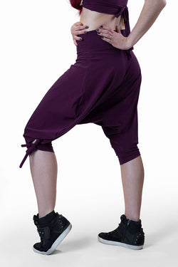 Purple Cotton Capri