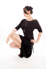 Black Origami Asymmetric Skirt