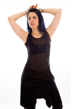 Black Sheer Cotton Tank - Top - DWebb Test