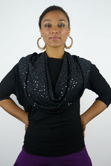 Starry Night Petite Empire (infinity hood scarf) - Empire - DWebb Test