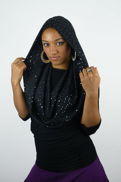 Starry Night Petite Empire (infinity hood scarf) - Empire - DWebb Test